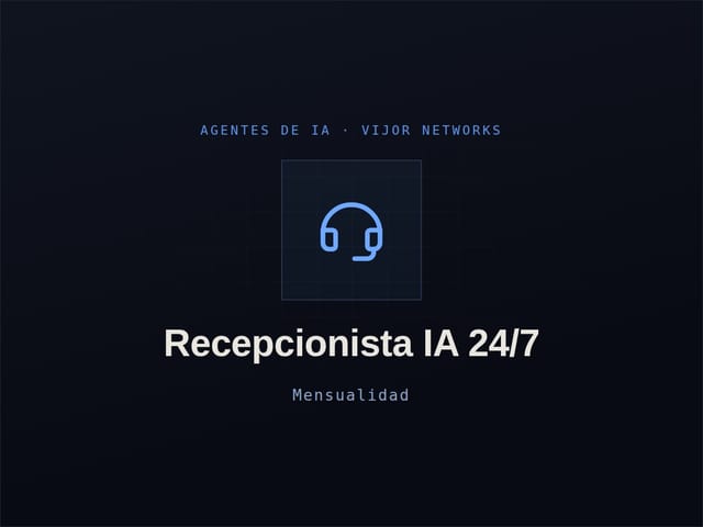 Recepcionista IA 24/7 — Mensualidad