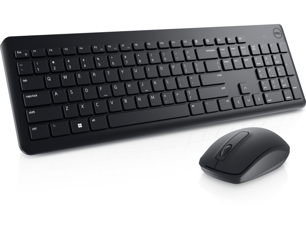 Dell KM3322W - Combo teclado y mouse inalámbrico - 2.4 GHz - QWERTY español (LATAM) - Mouse óptico 1000 DPI - Negro