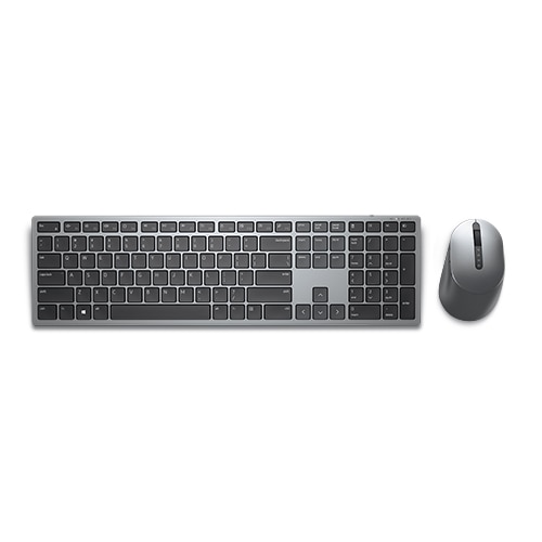 Dell Pro Plus KM7321W - Combo teclado y mouse inalámbrico multidispositivo - 2.4 GHz + Bluetooth 5.0 - QWERTY español (LATAM) - Gris titanio