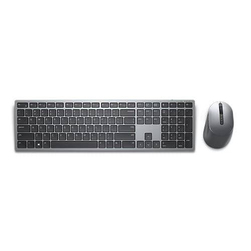 Dell Pro Plus KM7321W - Combo teclado y mouse inalámbrico multidispositivo - 2.4 GHz + Bluetooth 5.0 - QWERTY español (LATAM) - Gris titanio