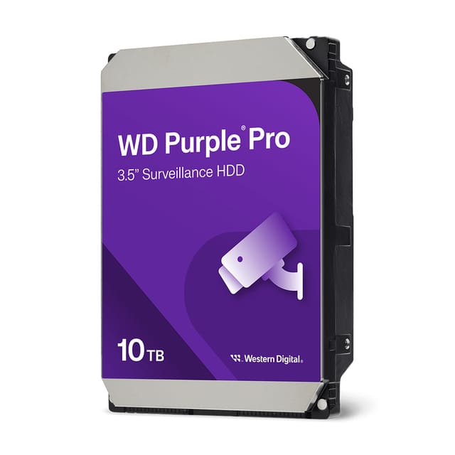 WD Purple Pro WD102PURP - Disco duro interno 3.5" - 10 TB - SATA 6Gb/s - 7200 RPM - caché 512 MB - videovigilancia con IA