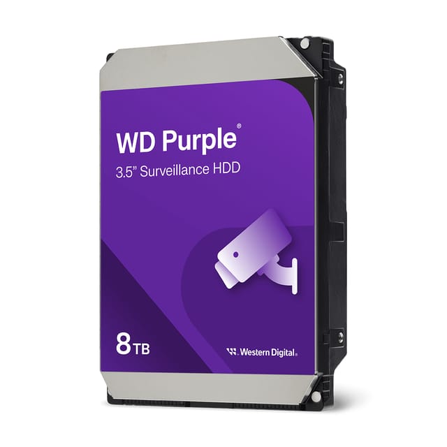 WD Purple WD85PURZ - Disco duro interno 3.5" - 8 TB - SATA 6Gb/s - caché 256 MB - sensores RV - videovigilancia 24/7
